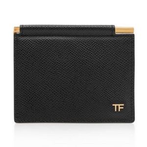 Tom Ford Leather Folding Money Clip Cardholder